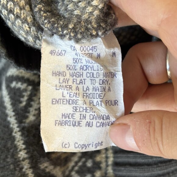 VTG Tundra Canada Wool Knit Sweater Mens Size M Pullover Fair Isle Nordic Ski - Picture 5 of 9